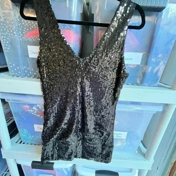 VINTAGE ~C Gen~ Black Mini Dress - Small - Picture 4 of 5